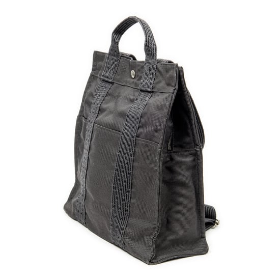 Hermès Herline Sac A Dos MM en gris Lienzo - Image 2