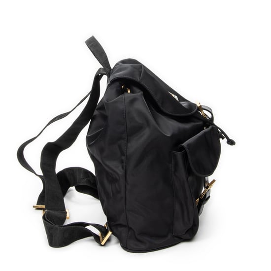 Fendi FF Logo Backpack en negro Lienzo - Image 4