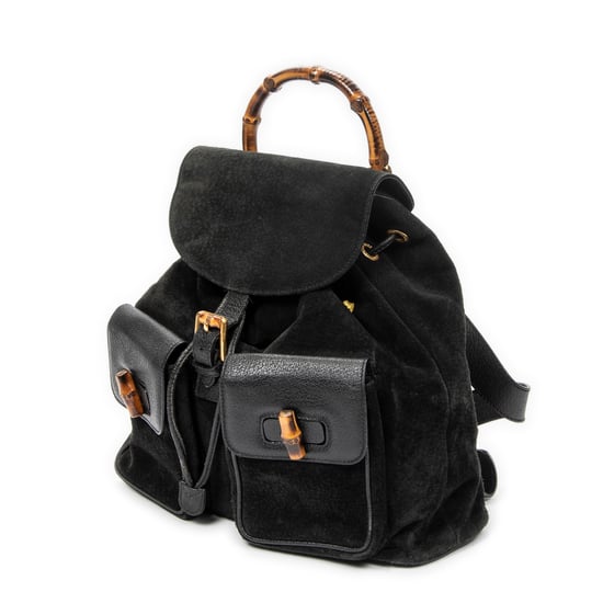 Gucci Large Bamboo Backpack  en  negro Cuero de ternero - Image 2