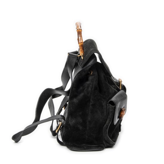 Gucci Large Bamboo Backpack  en  negro Cuero de ternero - Image 4