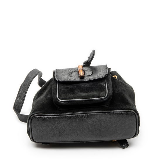 Gucci Mini Bamboo Backpack  en  negro Cuero de ternero - Image 6