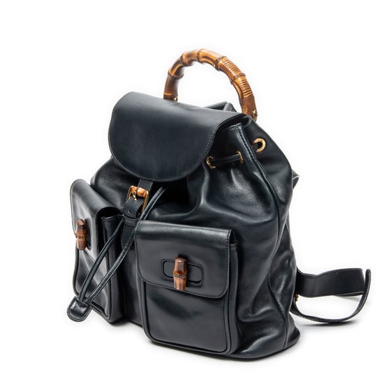 Gucci Large Bamboo Backpack  en  Marina Cuero de ternero - Image 2