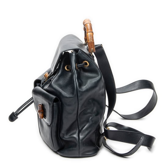 Gucci Large Bamboo Backpack  en  Marina Cuero de ternero - Image 3