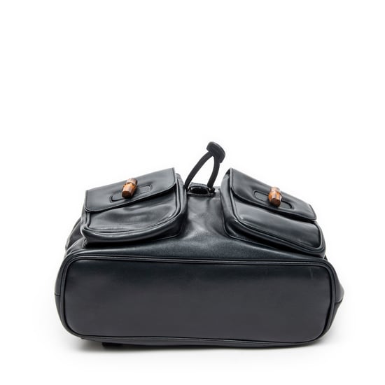 Gucci Large Bamboo Backpack  en  Marina Cuero de ternero - Image 5