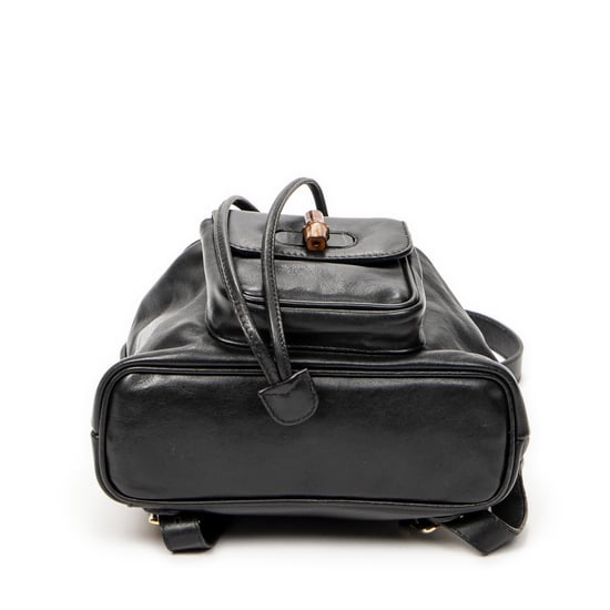 Gucci Mini Bamboo Backpack en negro Cuero de ternero - Image 6
