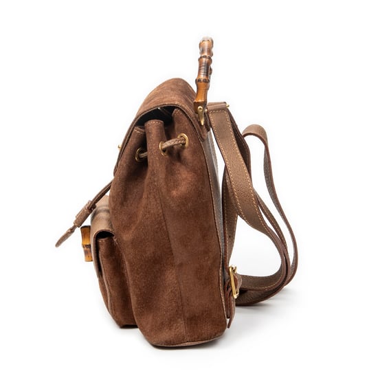 Gucci Mini Bamboo Backpack  en  marrón Cuero de ternero - Image 3