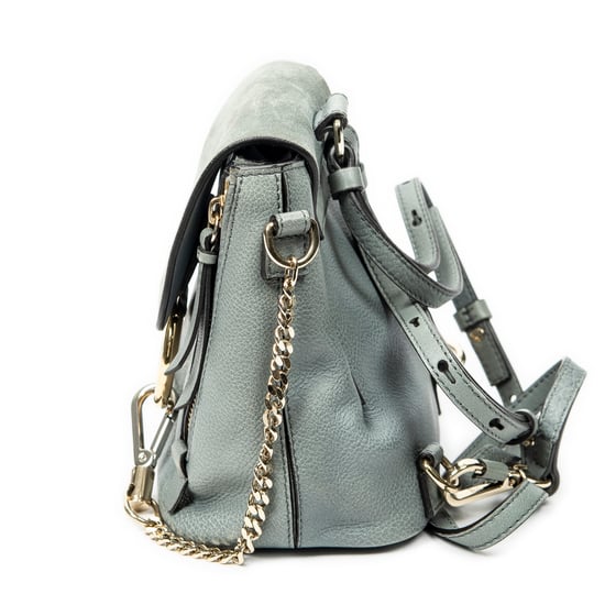 Chloé Mini Faye Backpack en Teal Cuero de ternero - Image 3