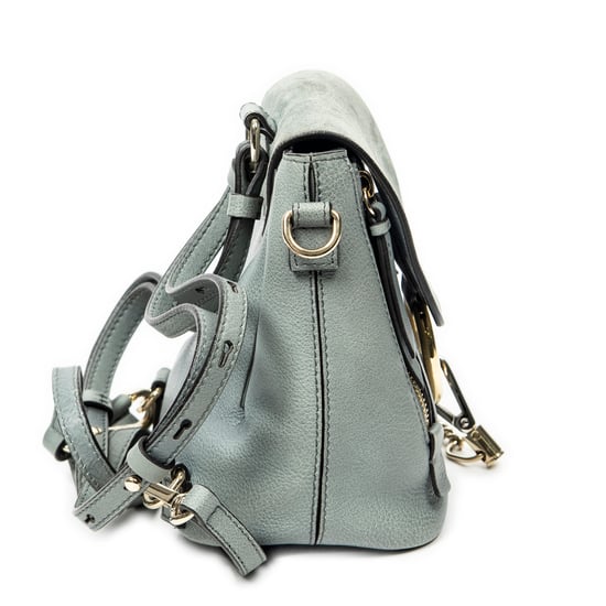 Chloé Mini Faye Backpack en Teal Cuero de ternero - Image 4