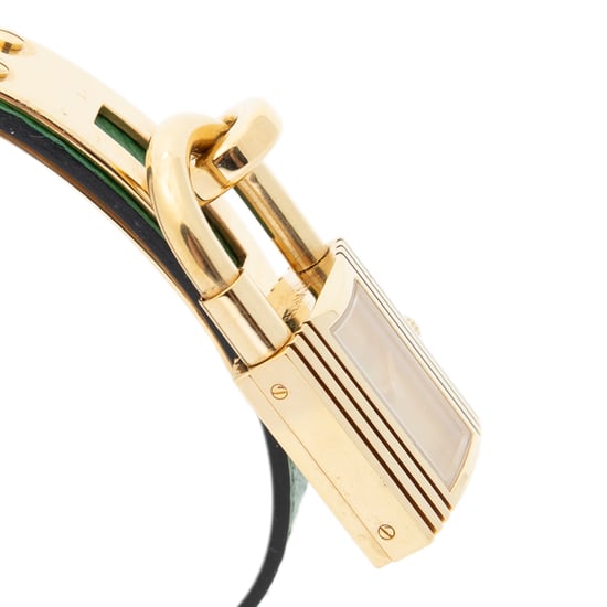 Hermès Kelly Watch en verde Cuero de ternero - Image 4