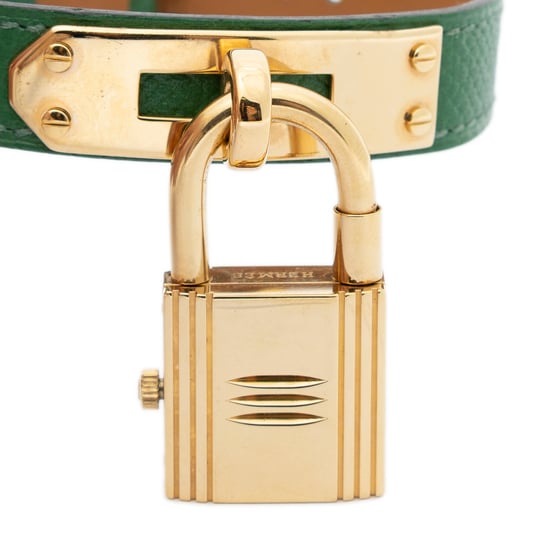 Hermès Kelly Watch en verde Cuero de ternero - Image 5