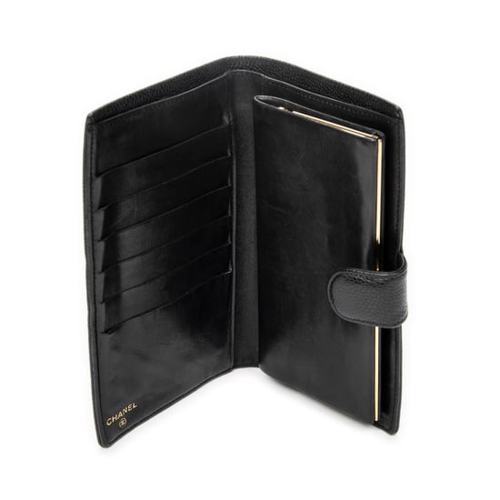 Chanel Timeless French Purse Wallet en negro Cuero de ternero - Image 4