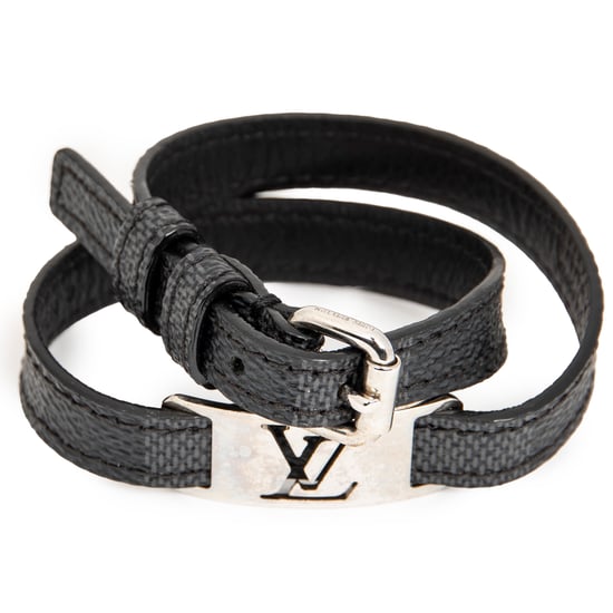Louis Vuitton Sign It Double Wrap Bracelet en negro Lienzo recubierto - Image 1