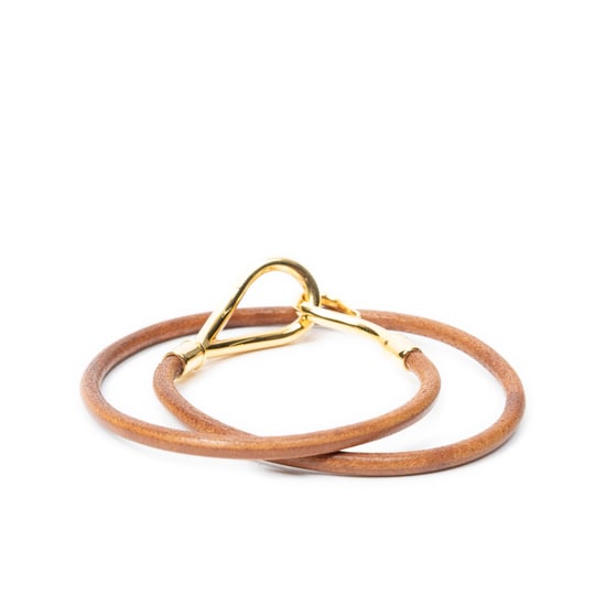 Hermès Jumbo Hook Double Tour Bracelet en marrón Cuero de ternero - Image 2
