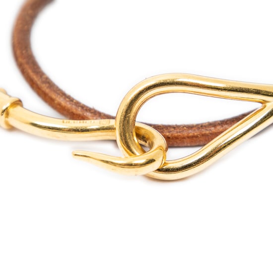Hermès Jumbo Hook Double Tour Bracelet en marrón Cuero de ternero - Image 3