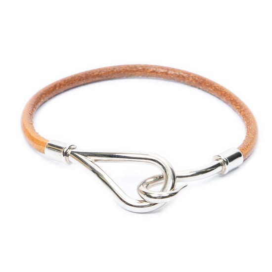 Hermès Jumbo Hook Bracelet en marrón Cuero de ternera - Image 1