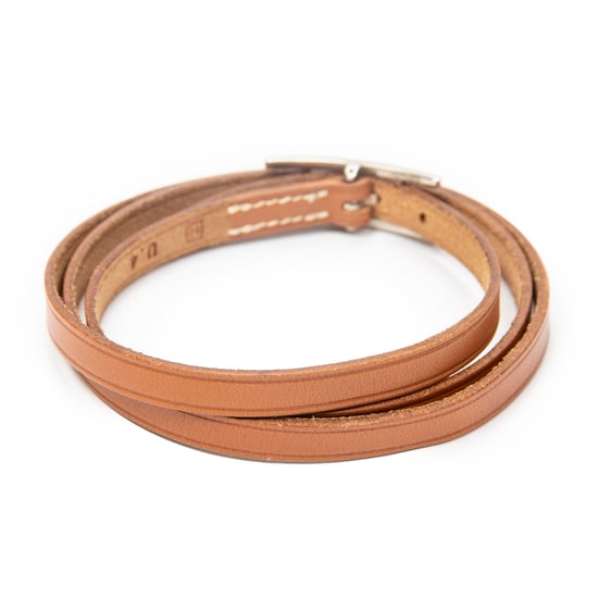 Hermès Behapi Triple Tour Bracelet en marrón Cuero de ternero - Image 2