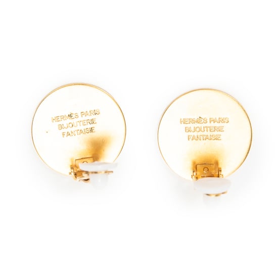 Hermès Clou de Selle Clip On Earrings en oro Acero inoxidable sin níquel - Image 4