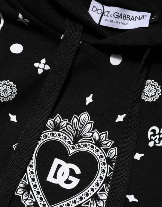 Sudadera con capucha para hombre Dolce & Gabbana negra con bandana - Image 5