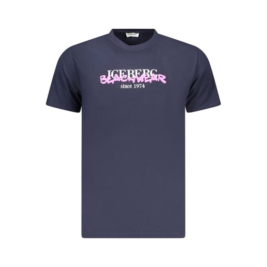 Camiseta Azul Marino Con El Logo De Iceberg Beachwear - Image 1