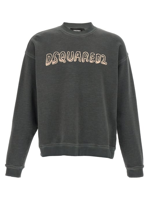 Sudadera Gris Carbón Con El Logotipo Best Fade De Dsquared2 - Image 1