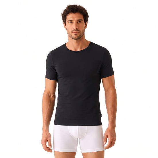 Paquete de 3 camisetas interiores de manga corta para hombre 50534019 - Image 2