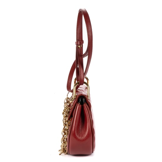 Chloé Mini Drew Bijou Mini en  Borgoña Cuero de ternero - Image 3