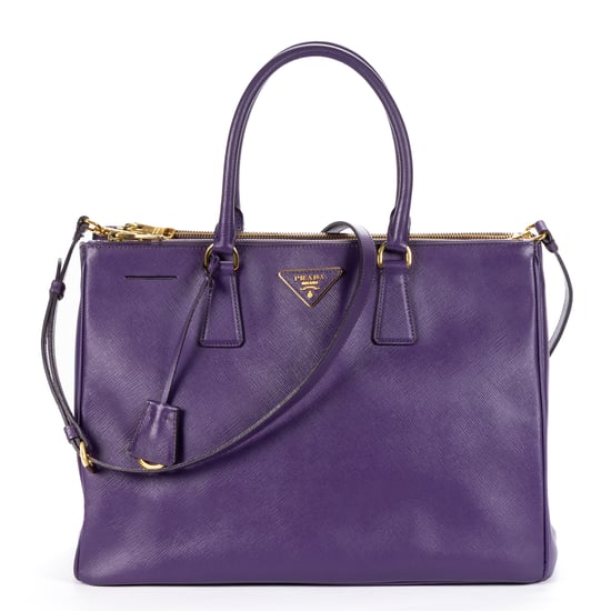 Prada Medium Galleria Double Zip Tote Medium en morado Cuero de ternero - Image 1