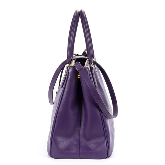 Prada Medium Galleria Double Zip Tote Medium en morado Cuero de ternero - Image 3