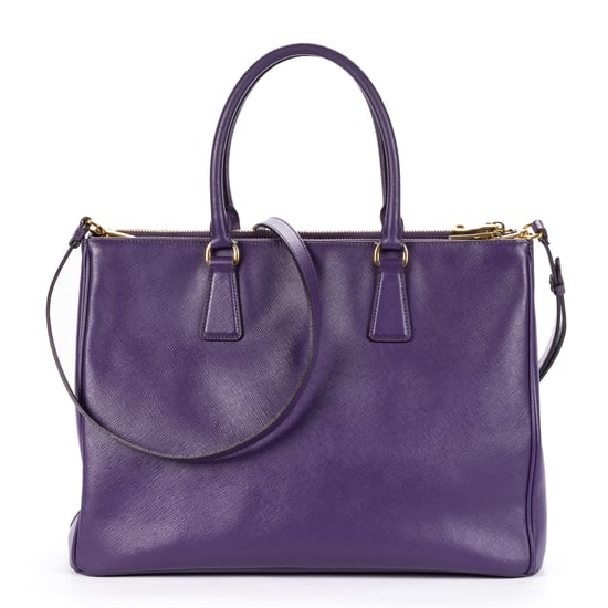 Prada Medium Galleria Double Zip Tote Medium en morado Cuero de ternero - Image 5