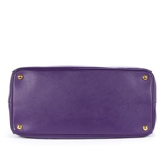 Prada Medium Galleria Double Zip Tote Medium en morado Cuero de ternero - Image 6