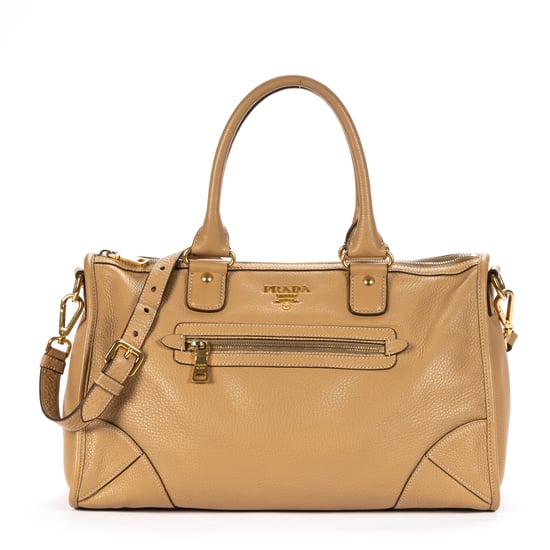 Prada Medium Bauletto Boston en marrón claro Cuero de ternero - Image 1