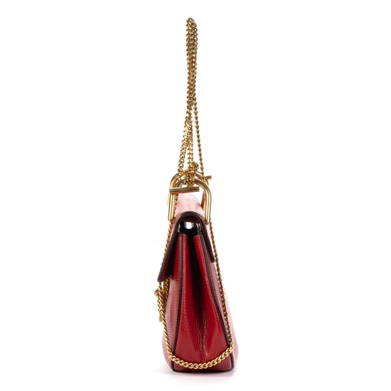 Chloé Drew Crossbody Bag Mini en  Red Cuero de ternero - Image 3