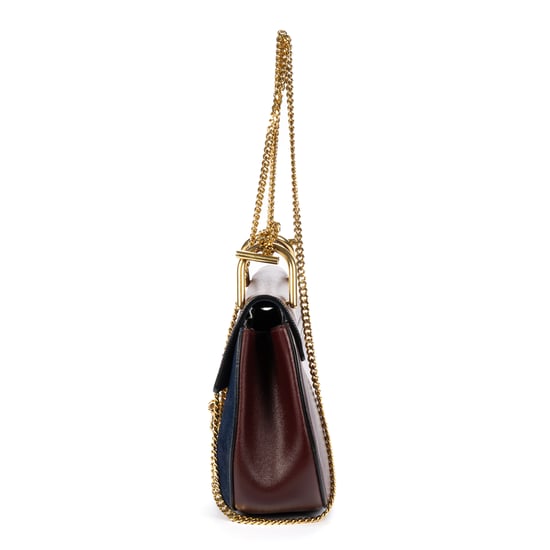 Chloé Drew Crossbody Bag Mini en Borgoña Cuero de ternero - Image 3