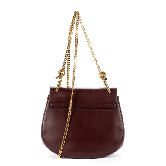 Chloé Drew Crossbody Bag Mini en Borgoña Cuero de ternero - Image 5