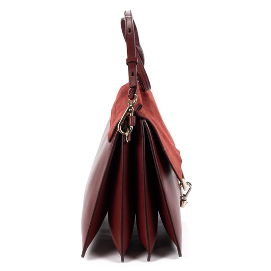 Chloé Medium Faye Bag Medium en Borgoña Cuero de ternera - Image 3