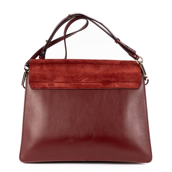 Chloé Medium Faye Bag Medium en Borgoña Cuero de ternera - Image 4