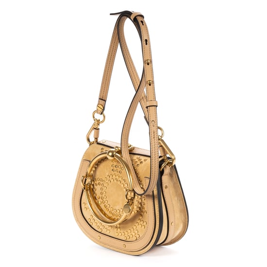 Chloé Small Nile Bracelet Bag Small en beige Lienzo - Image 2