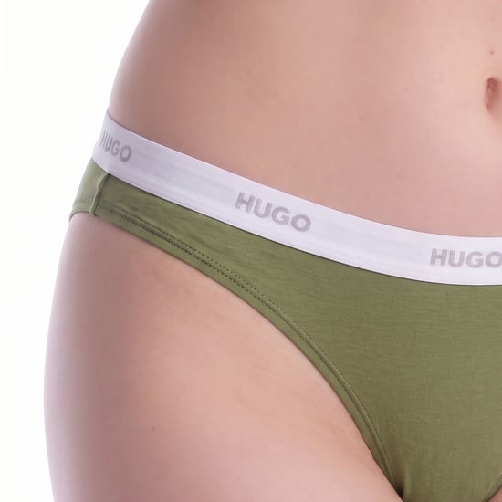 Tanga de algodón elástico para mujer con logo 50557101 - Image 2