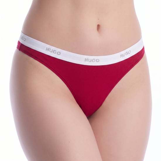 Tanga De Algodón Elástico Para Mujer Con Logo 50557101 - Image 1