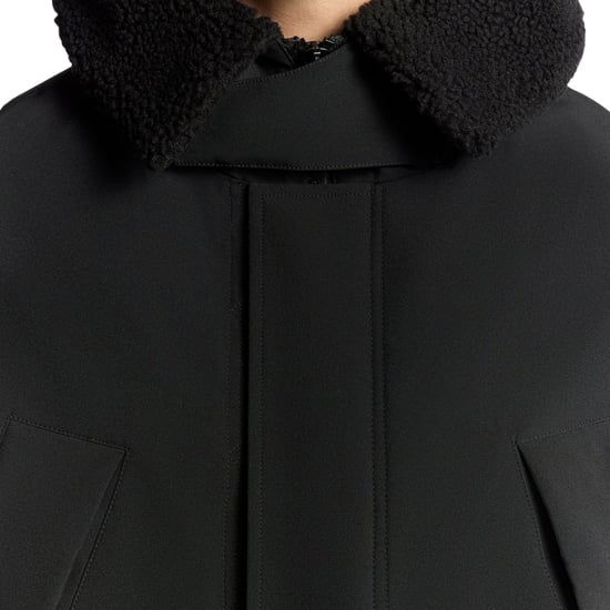 Parka de collar de pelo sintético pesado Lyle & Scott - Negra - Image 6