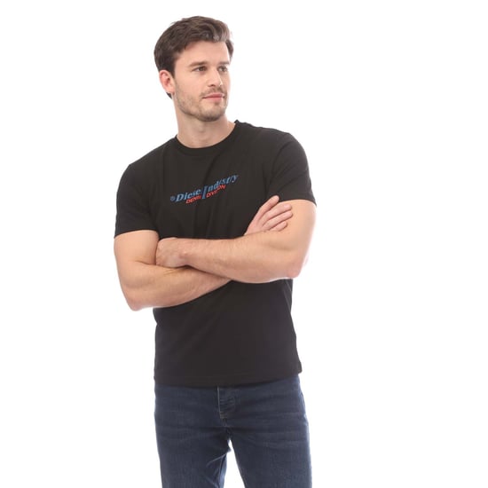 Camiseta negra con logo denim de Diesel Industry - Image 3
