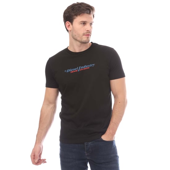 Camiseta negra con logo denim de Diesel Industry - Image 4
