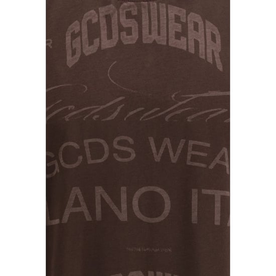 GCDS Camiseta sin mangas de algodón marrón - Image 3