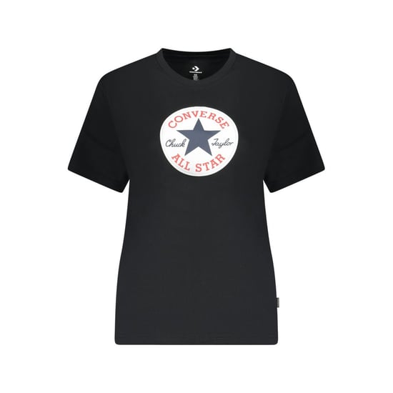 Camiseta de algodón negra para mujer de Converse - Image 1