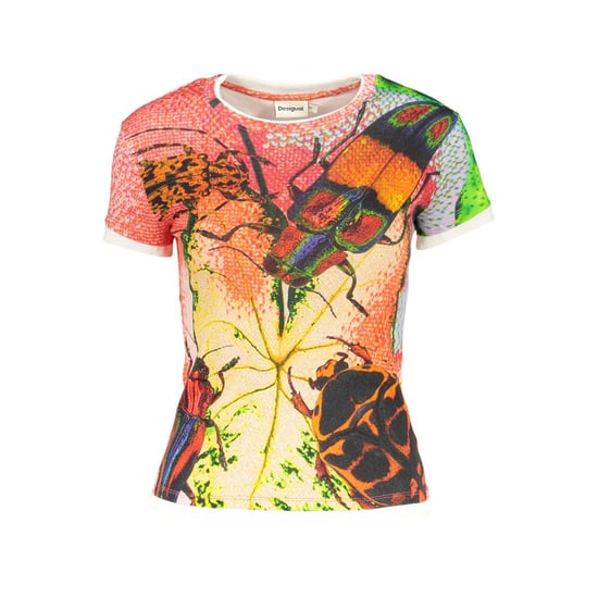 Camiseta de mujer de algodón Desigual Rosso - Image 1