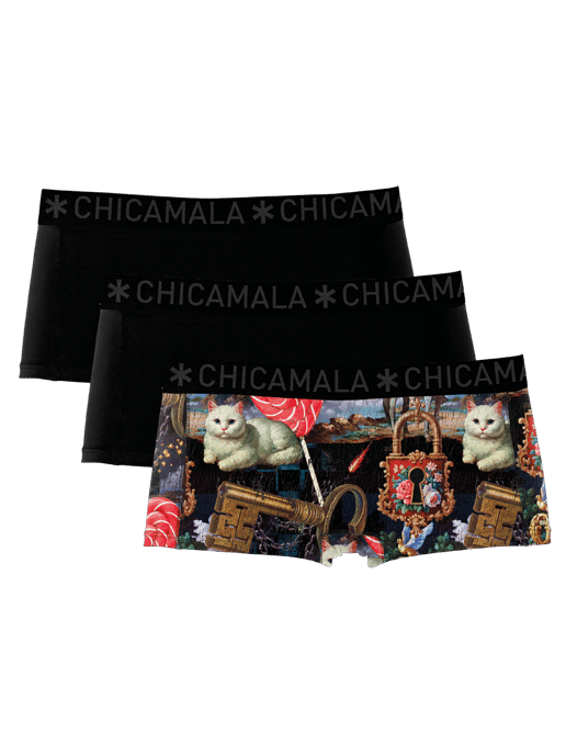 Chicamala Braguitas Bóxer para Niña - Pack de 3 - Ropa Interior para Niña - Image 1