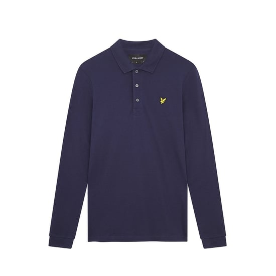 Polo de manga larga azul marino con logo en el pecho de Lyle & Scott - Image 5