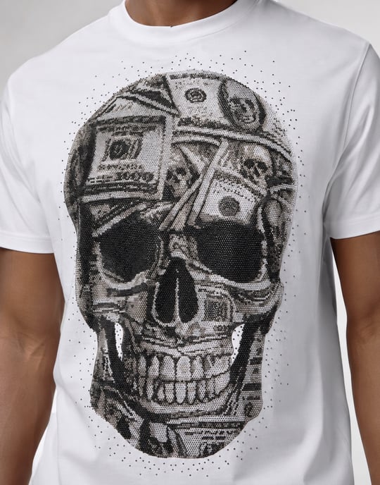 Camiseta De Cuello Redondo Y Manga Corta Skull - Image 3