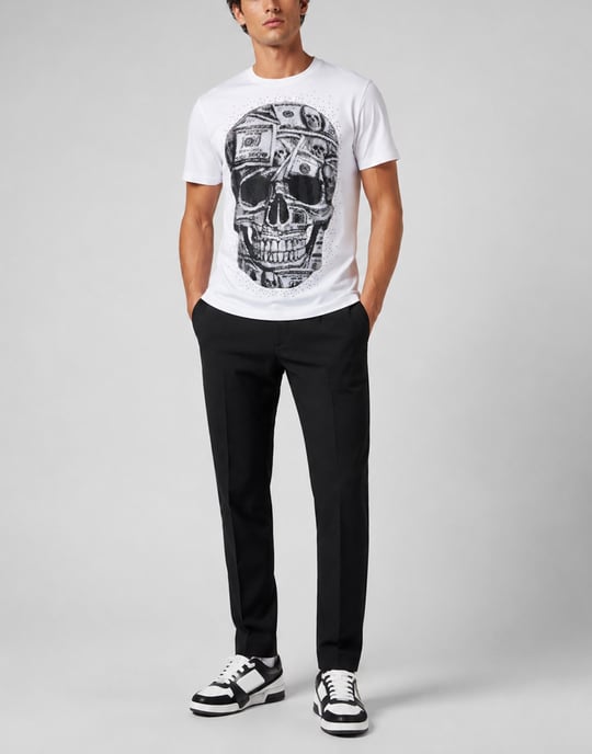 Camiseta De Cuello Redondo Y Manga Corta Skull - Image 4