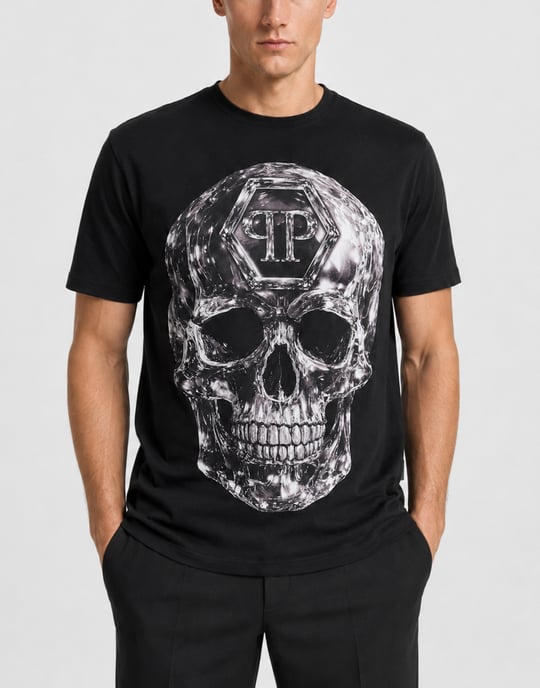 Camiseta De Cuello Redondo Y Manga Corta Skull - Image 2
